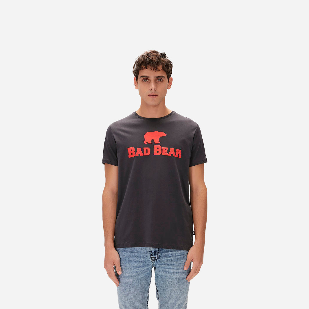 Bear Tee Antrasit Logo Baskılı Erkek Tişört