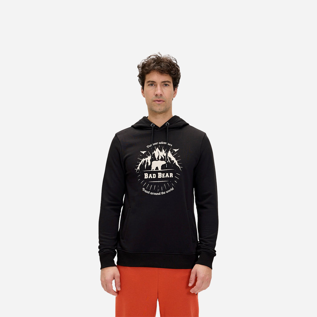 Bad Bear Steve Siyah Kapüşonlu Sweatshirt