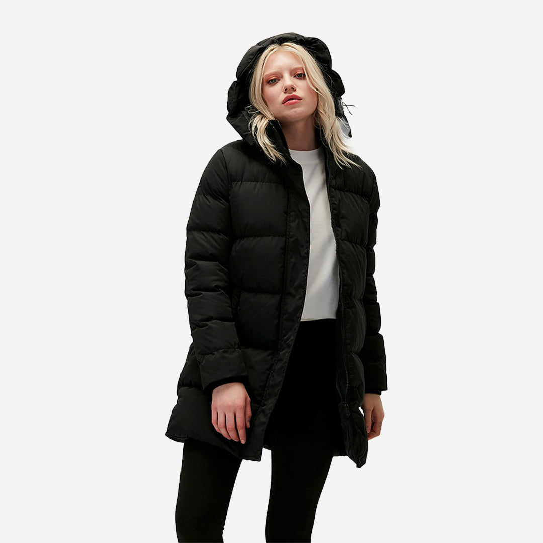 Bad Bear Nikita Puffer Siyah Kapüşonlu Kadın Mont
