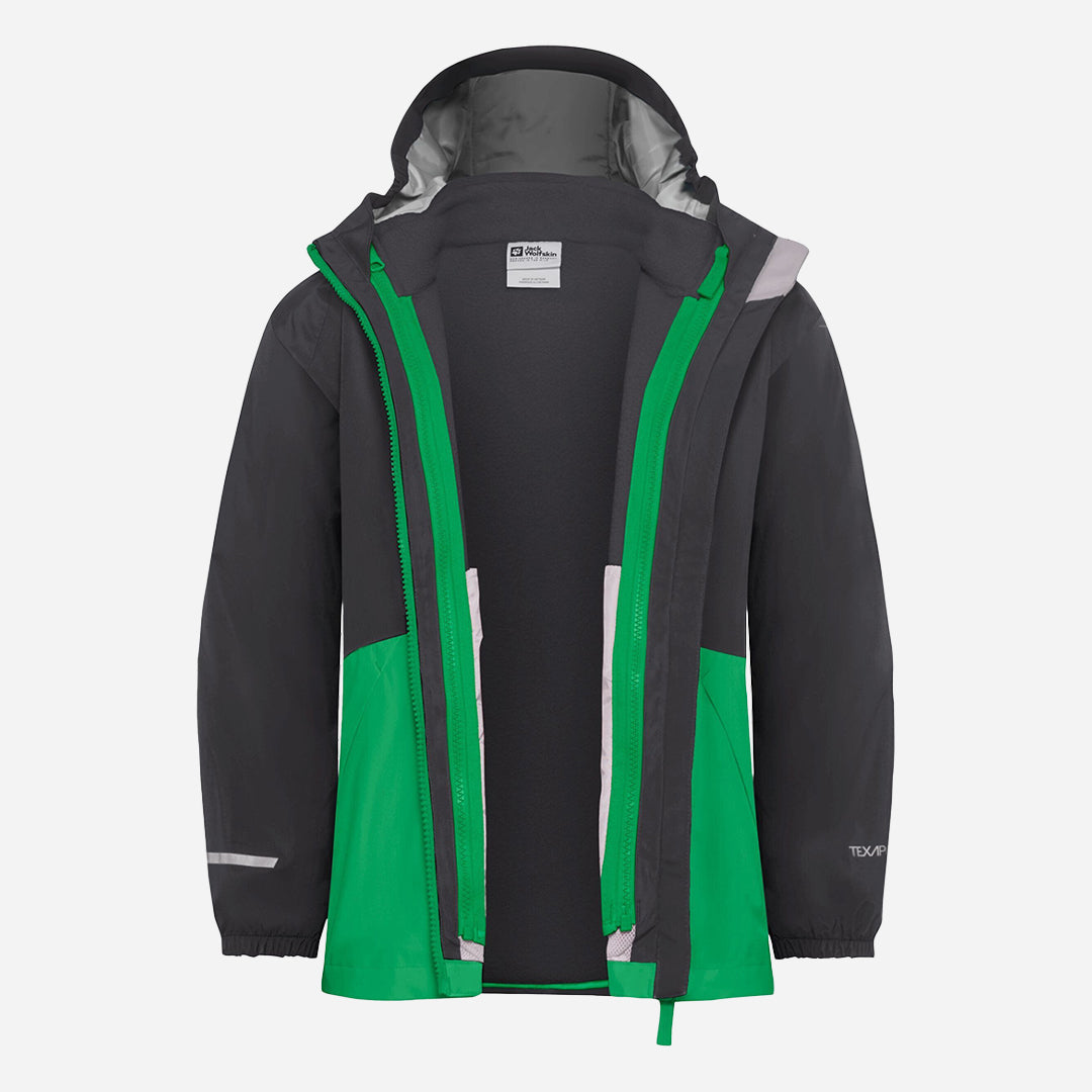 Jack Wolfskin Iceland 3in1 Jacket K Unisex Çocuk Yeşil Outdoor Ceketi