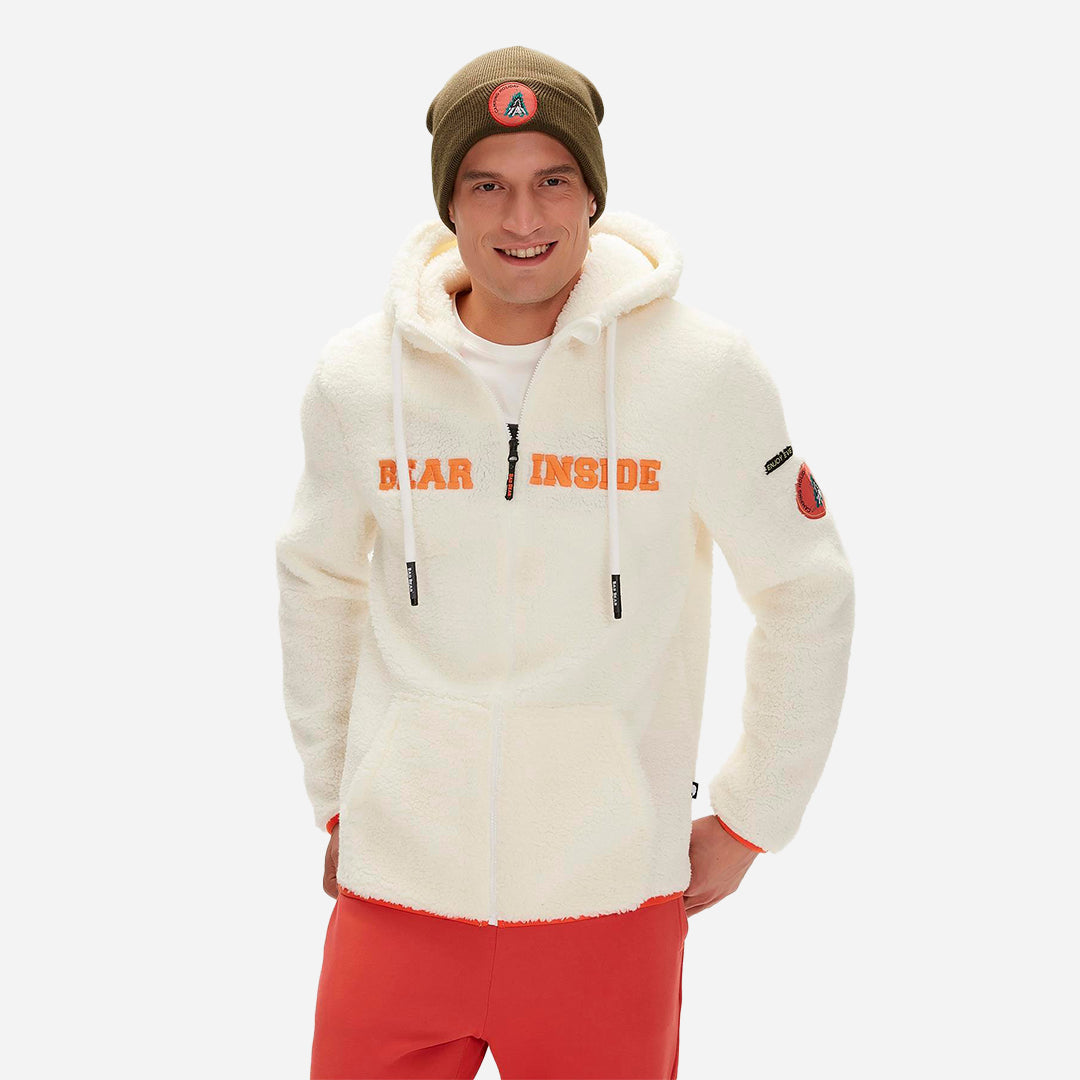 Bad Bear Shaggy Plush Beyaz Erkek Sweatshirt