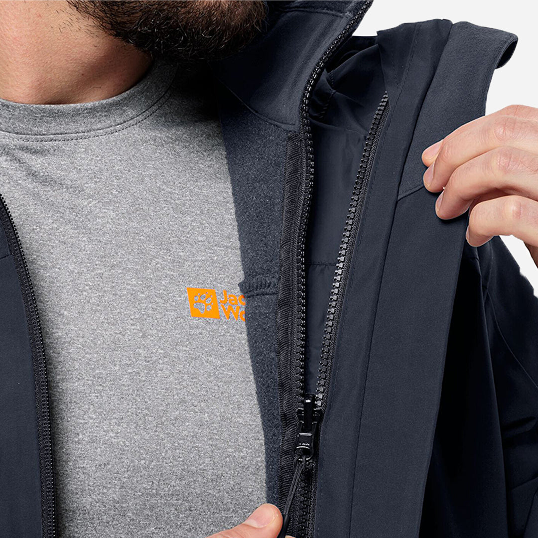 Jack Wolfskin Taubenberg 3in1 Erkek Lacivert Outdoor Ceketi
