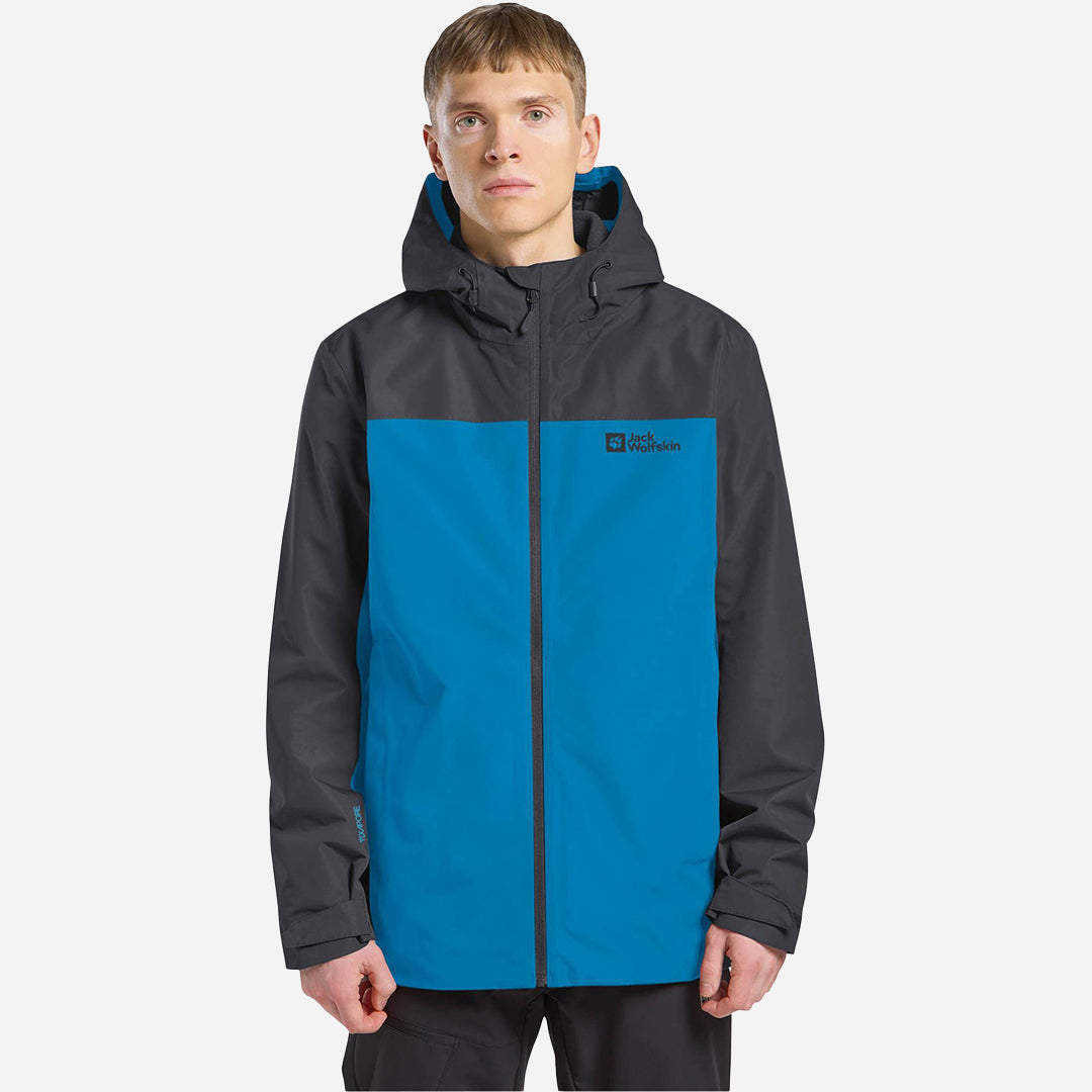 Jack Wolfskin Taubenberg 3in1 Erkek Mavi Outdoor Ceketi