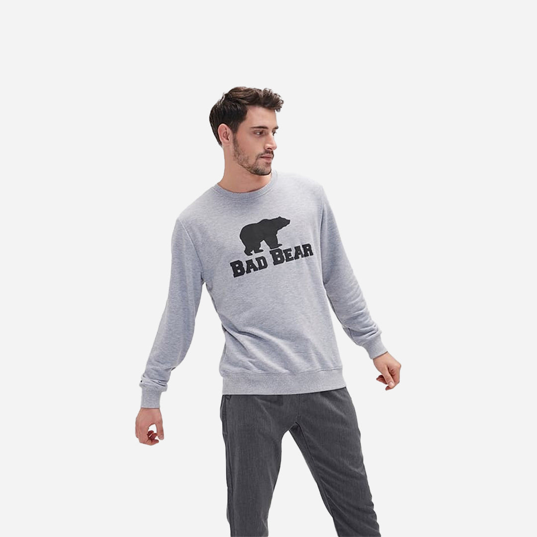 Bad Bear Crewneck Gri Melanj Erkek Sweatshirt