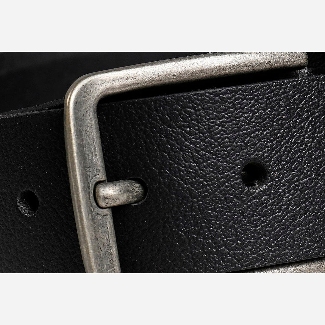 Bad Bear Point Belt Siyah Deri Erkek Kemer