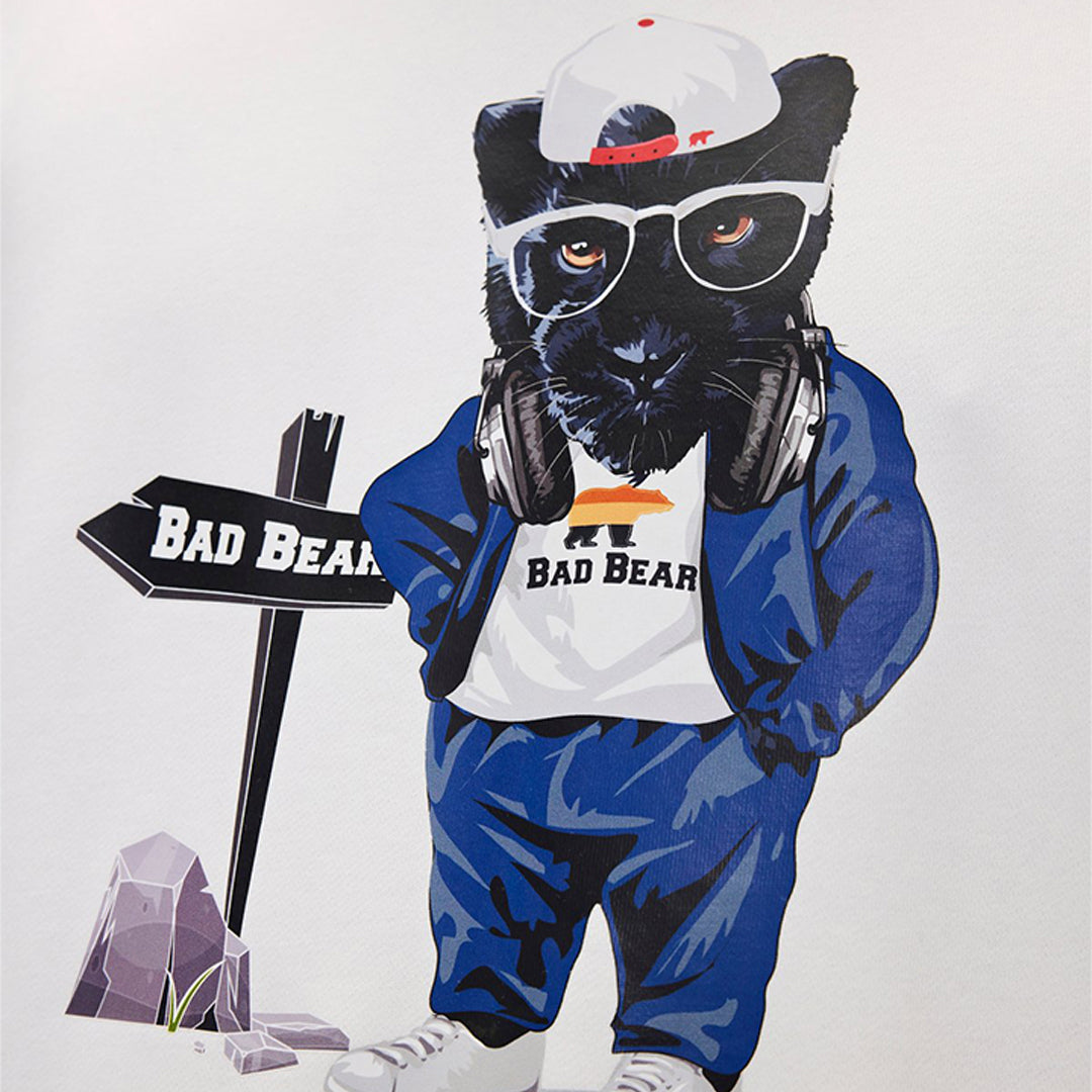 Bad Bear Panther Beyaz Erkek Sweatshirt