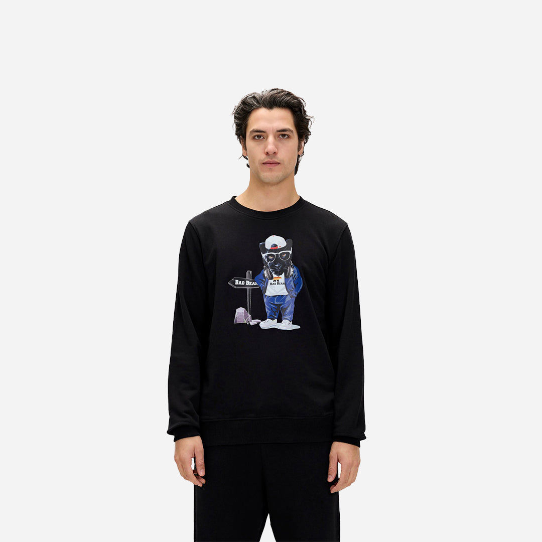 Bad Bear Panther Siyah Erkek Sweatshirt