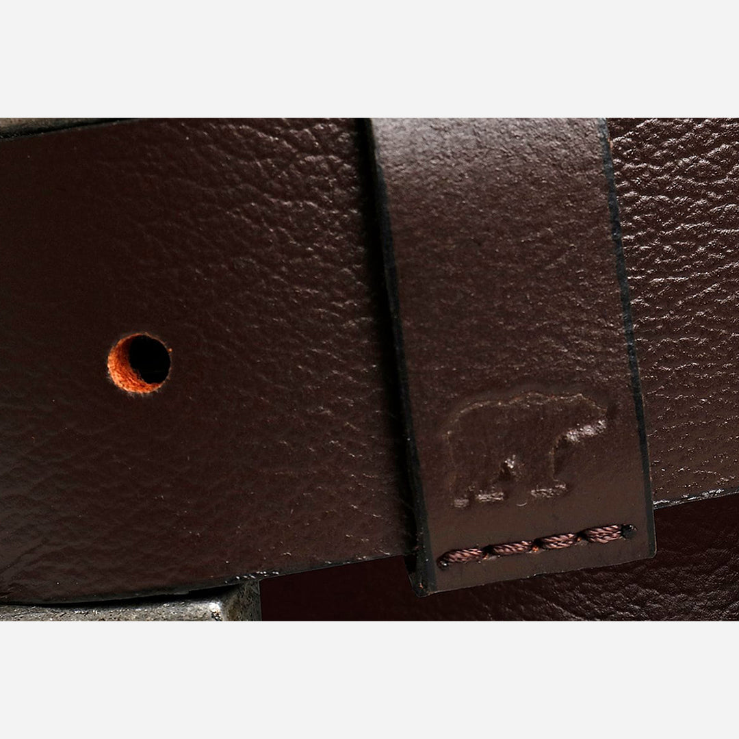 Bad Bear Point Belt Kahverengi Deri Erkek Kemer