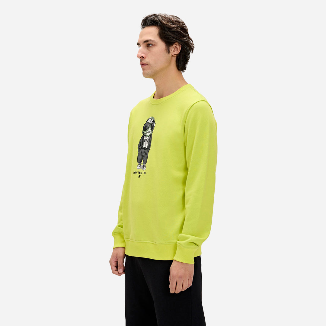 Bad Bear Gator Yeşil Erkek Baskılı Sweatshirt