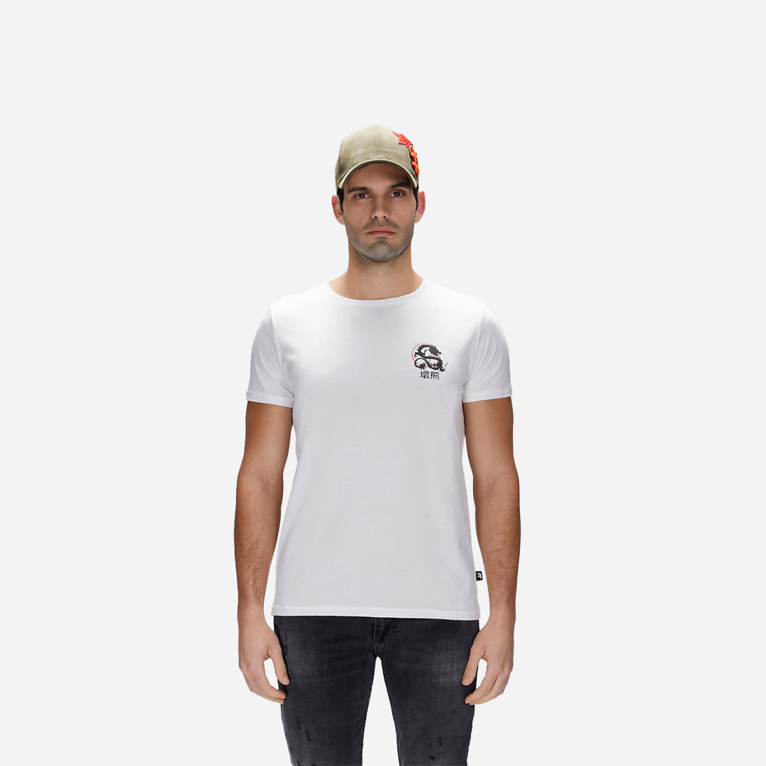 Bad Bear Draco Beyaz Erkek Baskılı Tişört