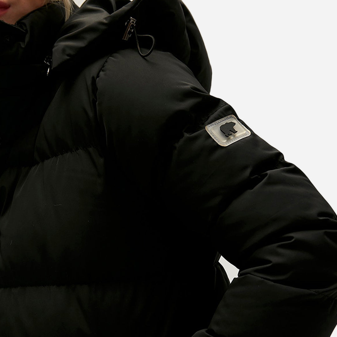 Bad Bear Nikita Puffer Siyah Kapüşonlu Kadın Mont
