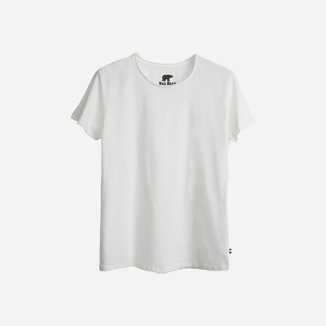 Bad Bear O-Neck Off-White Beyaz Basic Erkek Tişört