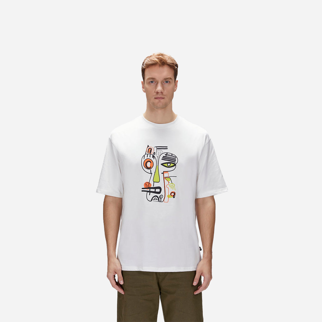 Bad Bear Collis Beyaz Erkek Baskılı Tişört