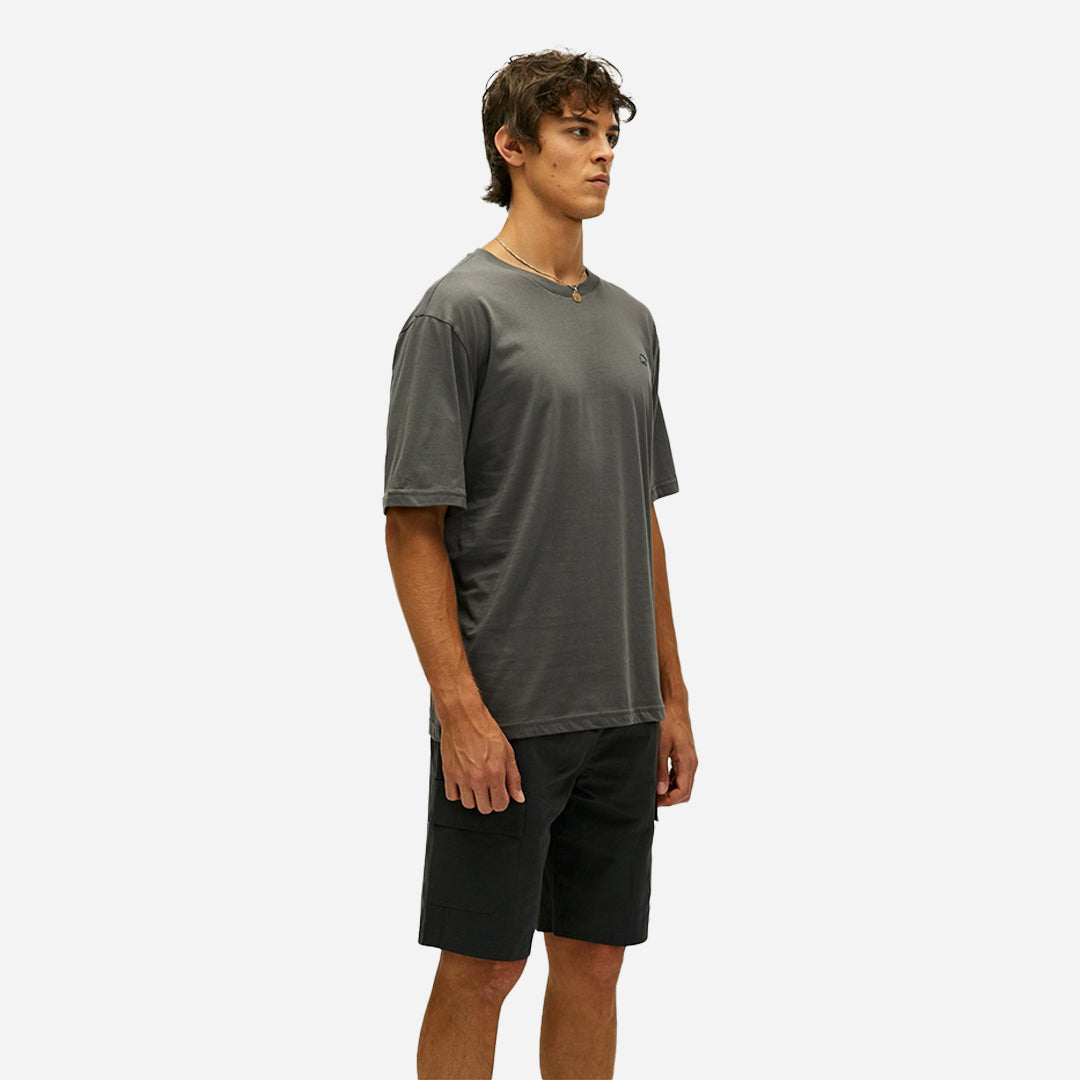 Bad Bear Liber Oversize T-Shirt Koyu Gri Basic Erkek Tişört