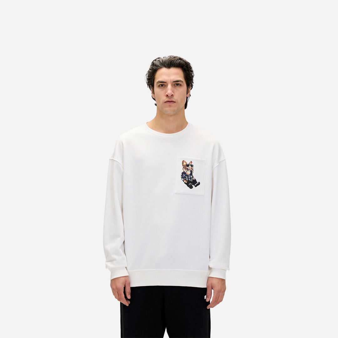 Bad Bear Javed Beyaz Erkek Sweatshirt