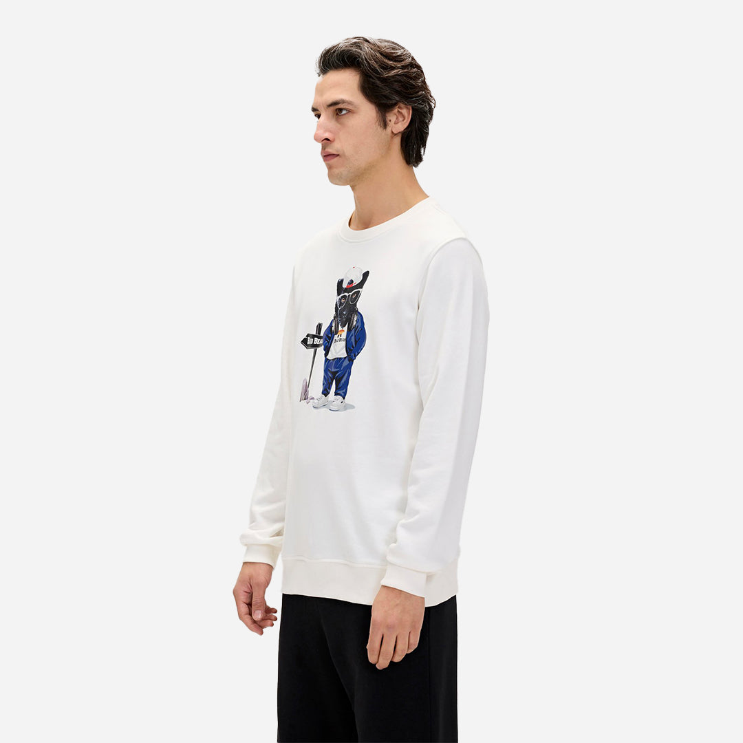 Bad Bear Panther Beyaz Erkek Sweatshirt