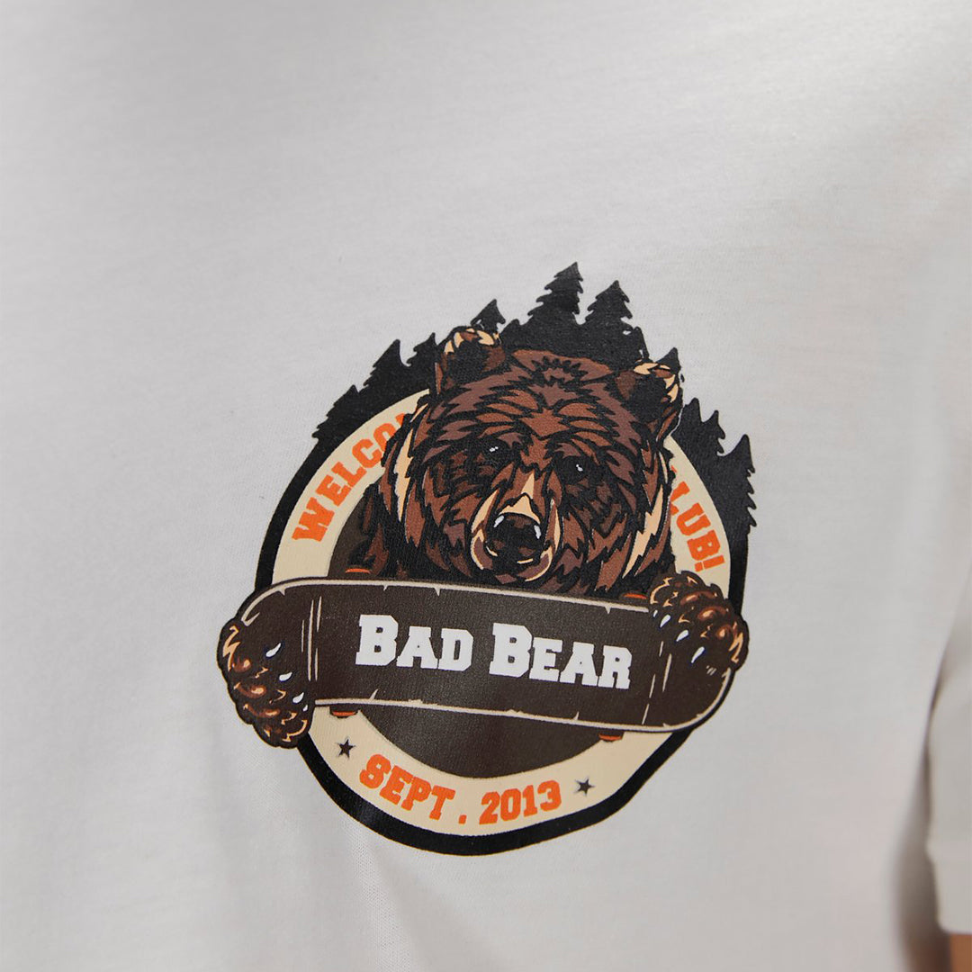 Bad Bear Flint Beyaz Erkek Baskılı Tişört
