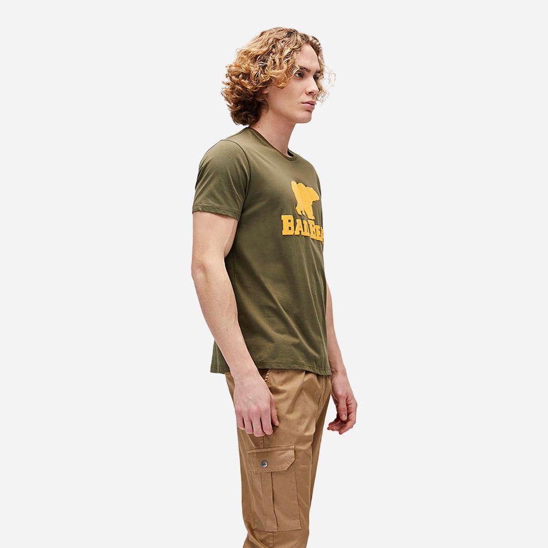Bear Tee Haki Yeşil Logo Baskılı Erkek Tişört