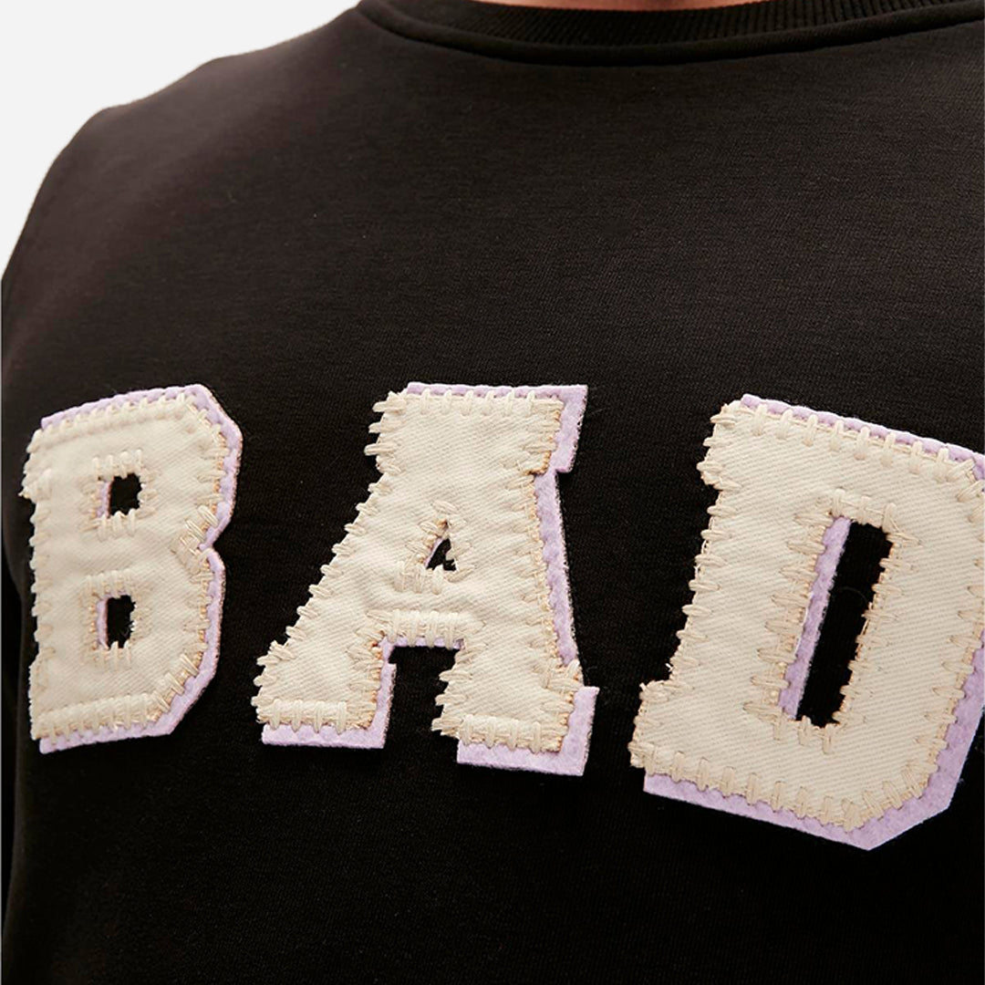 Bad Bear Felt Crewneck Siyah Erkek Sweatshirt