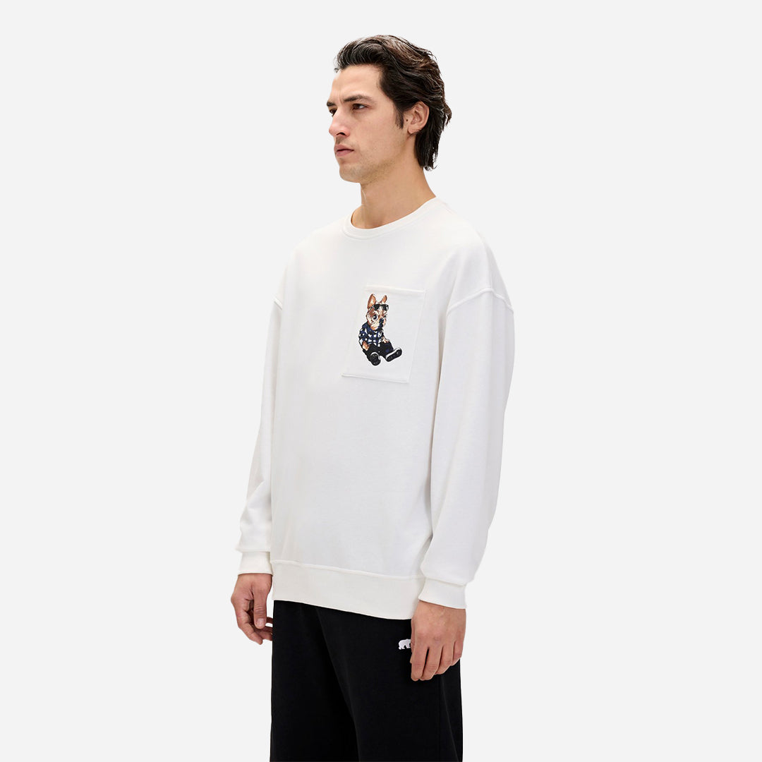 Bad Bear Javed Beyaz Erkek Sweatshirt