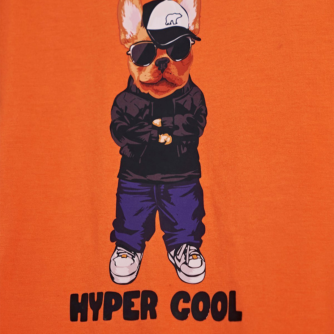 Bad Bear Hyper Bear Turuncu Baskılı Çocuk Tişört