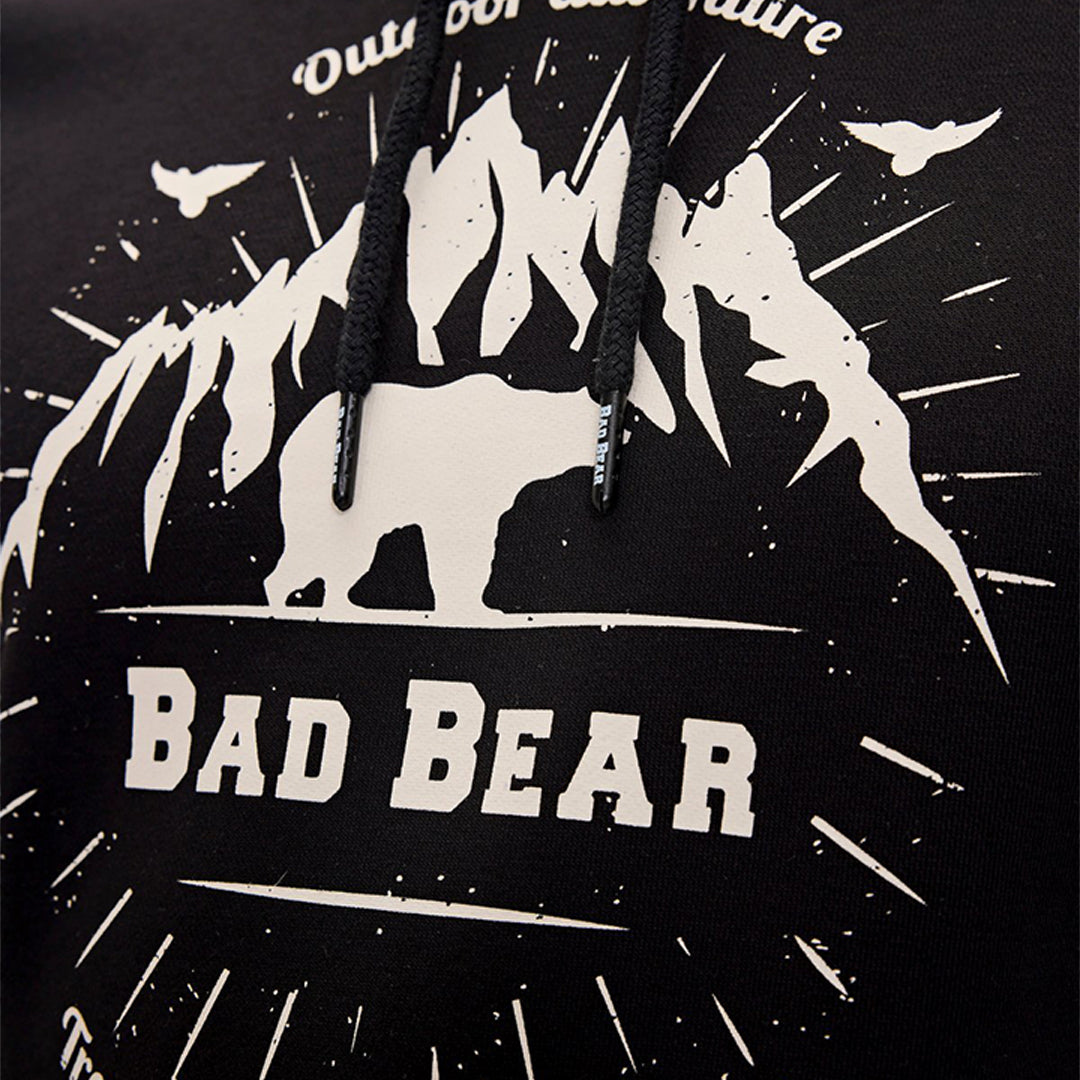 Bad Bear Steve Siyah Kapüşonlu Sweatshirt
