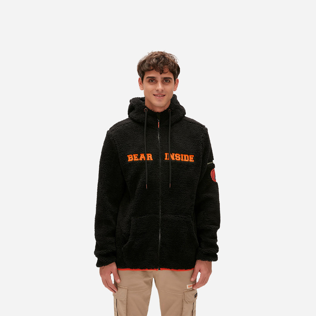 Bad Bear Shaggy Siyah Peluş Sweatshirt