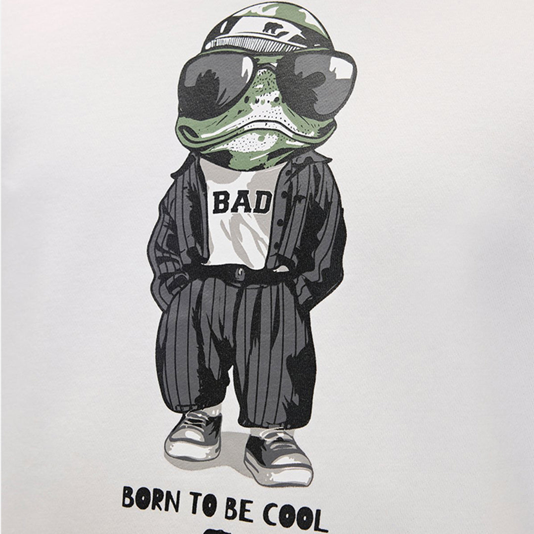 Bad Bear Gator Beyaz Erkek Baskılı Sweatshirt