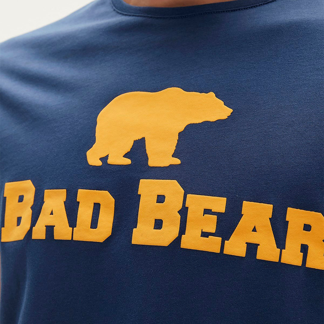 Bear Tee Indigo Mavi Logo Baskılı Erkek Tişört